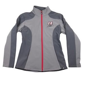Chase Authentics Tony Stewart 14 Jacket Womens Sz Medium Gray Full zip Nascar‎